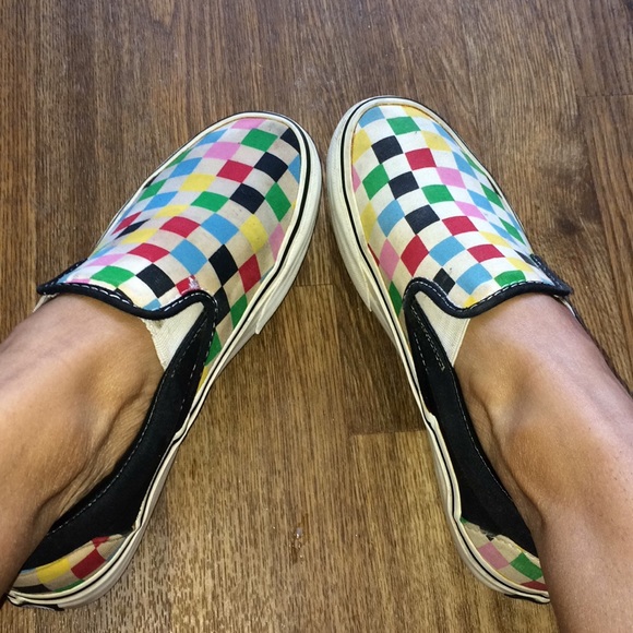 Multicolored Checkered Vans - Picture 5 of 8